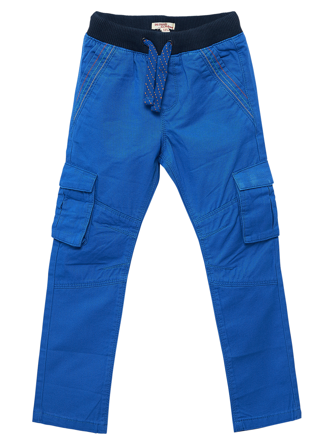 Pantalon élasqtiqué cargo garçon bleu vif. Pantalon, Jean enfant DPAM
